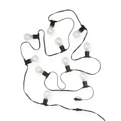 Ljusslinga 10 LED Anslutningsbar 4m Svart