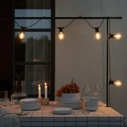 Ljusslinga 10 LED Anslutningsbar 4m Svart