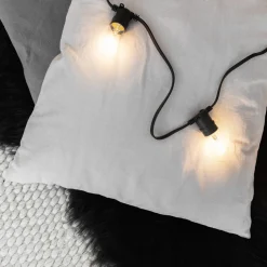 Ljusslinga 10 LED Anslutningsbar 4m Svart