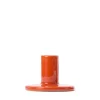 Ljusstake Signal Stengods 6,8x10cm Orange