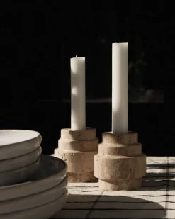 Ljusstake Travertin 7,5x7,5cm