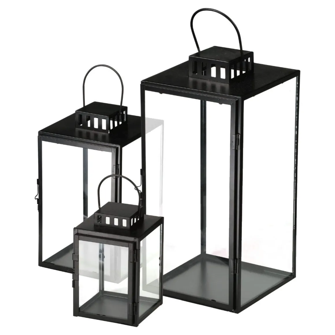 Lykta Metall 16cm Svart