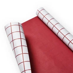 Omslagspapper 10m Ruta Vit/Röd