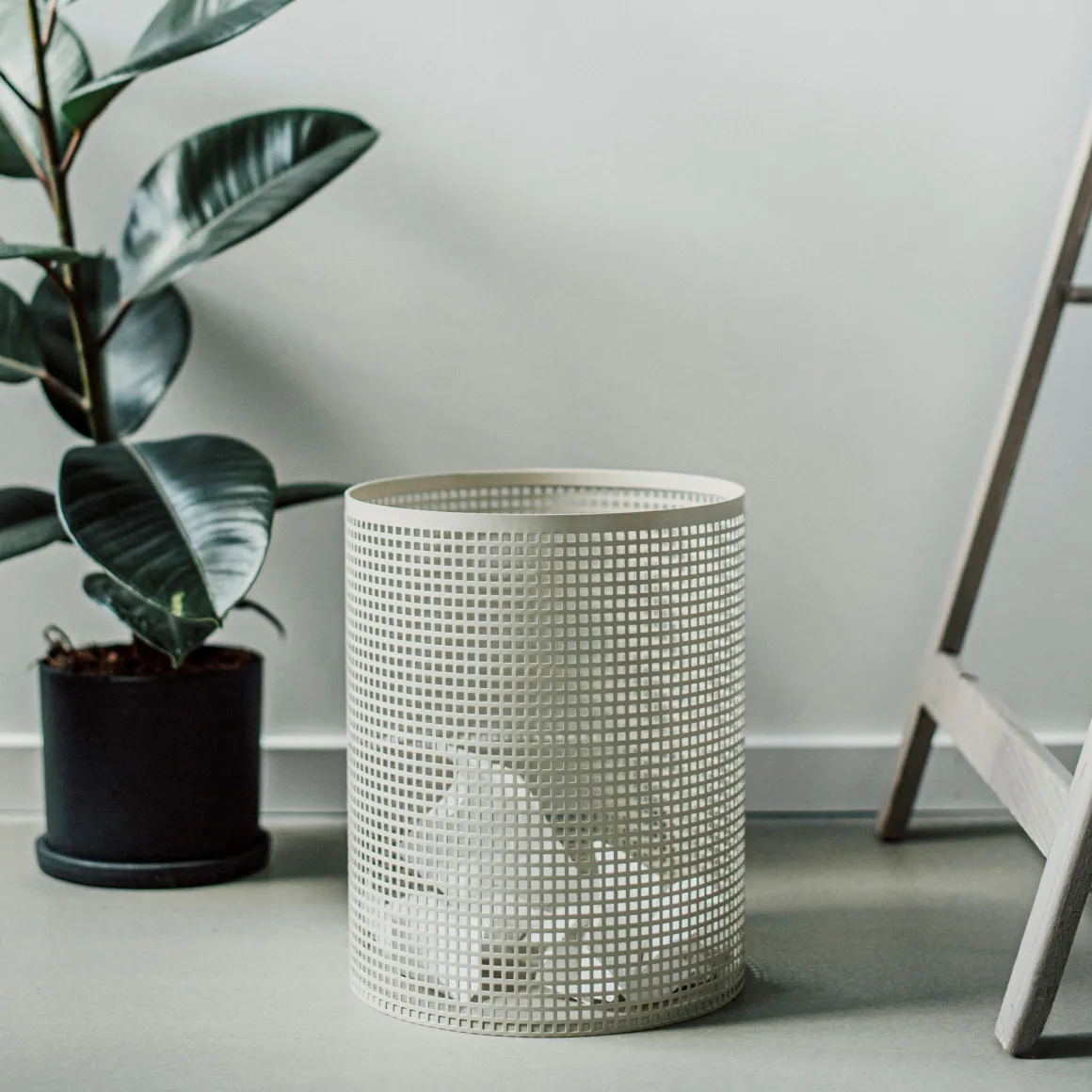 Papperskorg Mono Mesh 30x24cm Beige