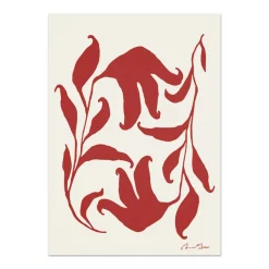 Poster Anna Mörner Högtidsblomster 50x70cm Vit