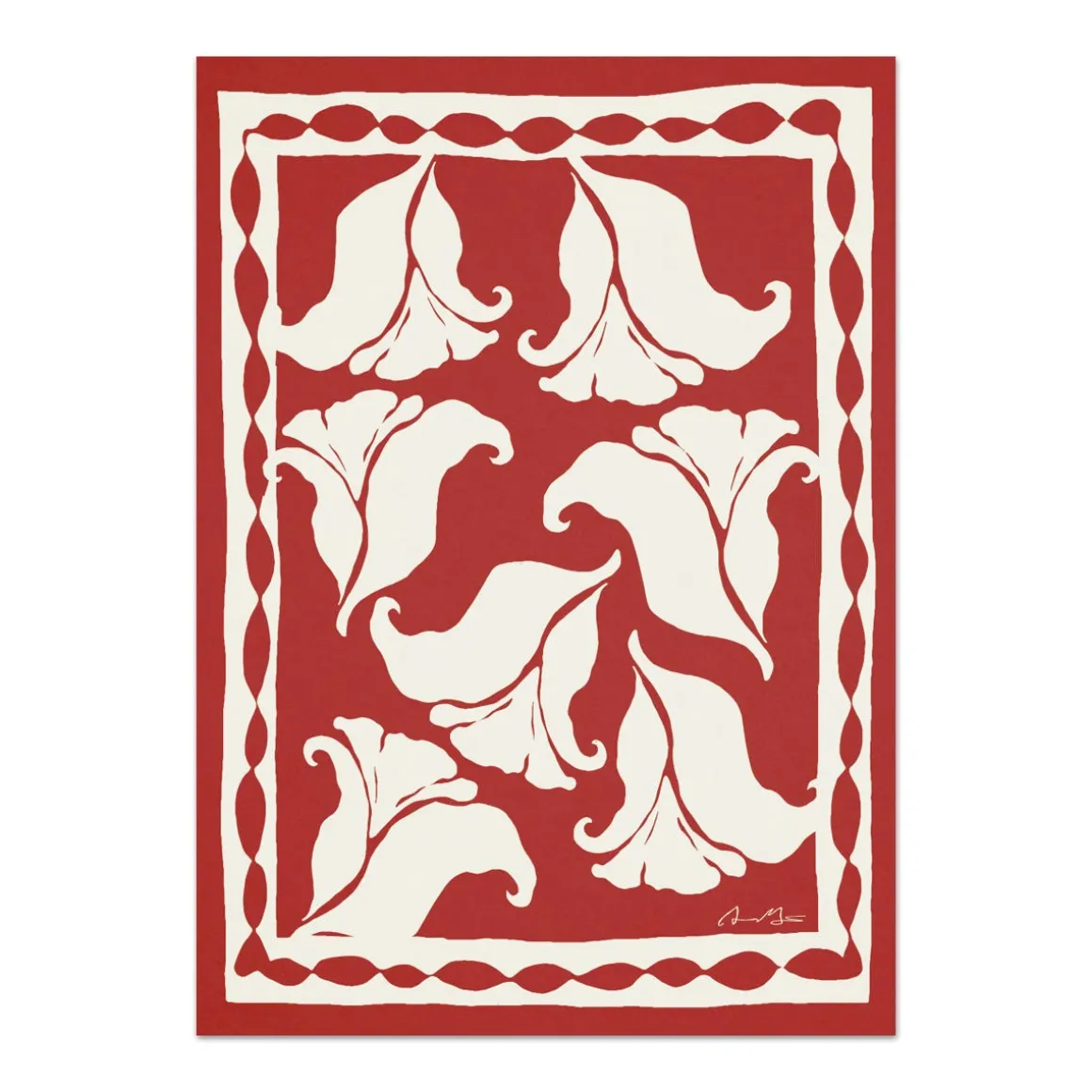 Poster Anna Mörner Äng 50x70cm Röd