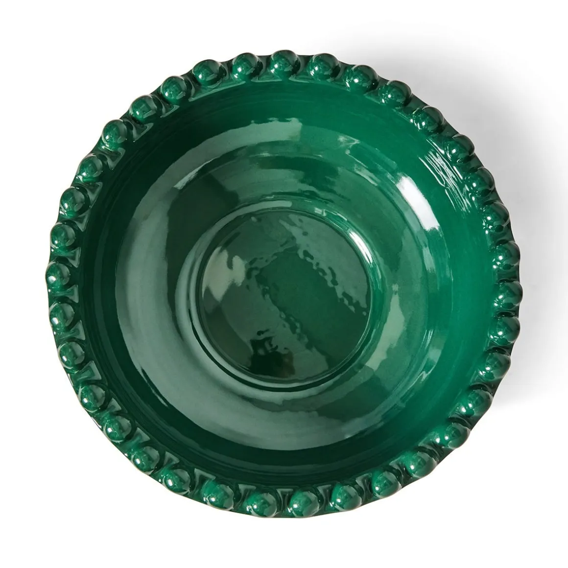 Skål Knots 31cm Stengods Grön