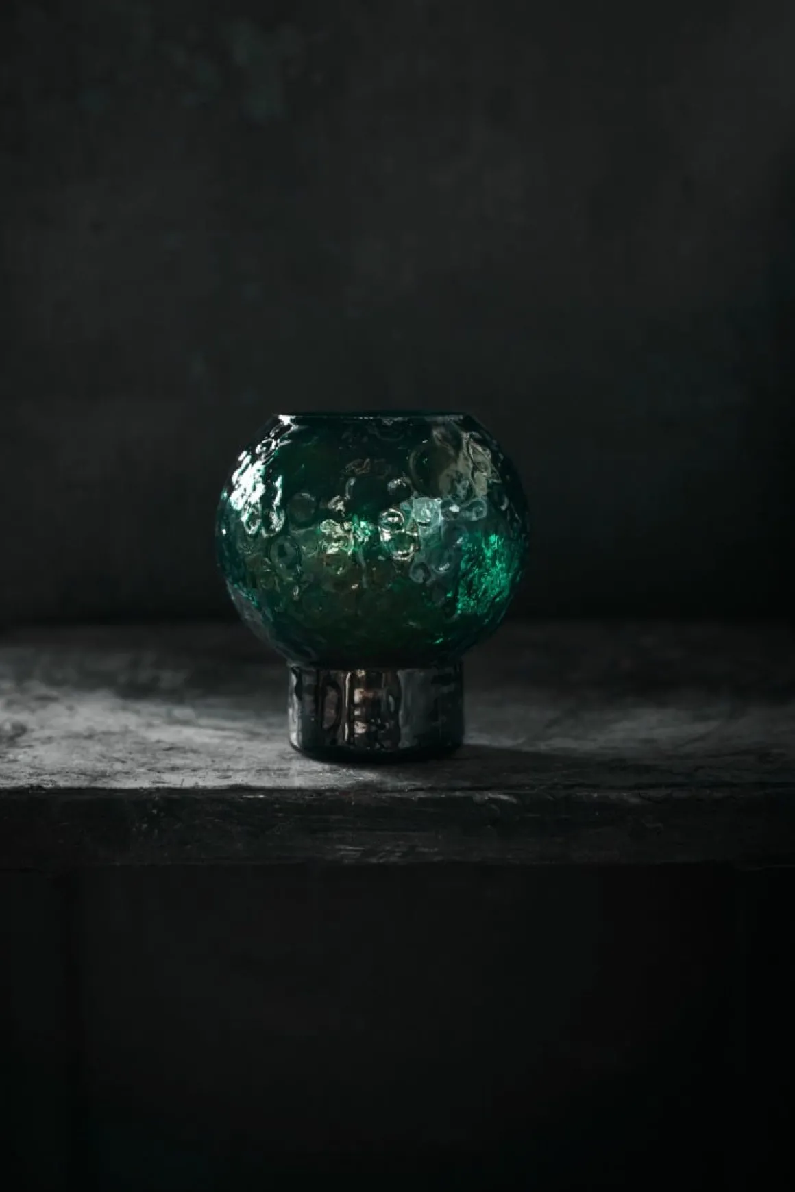 Skruf Ljuslykta 10x10cm Grön