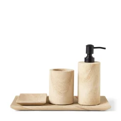 Tandborstmugg 7,6x10cm Marmor Sand