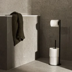 Toalettpappershållare Stående Svart