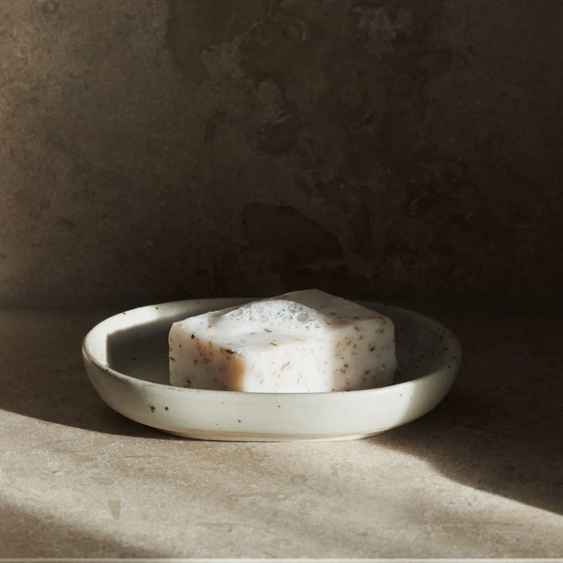 Tvålfat Ovalt 13x9,5cm Porslin Beige