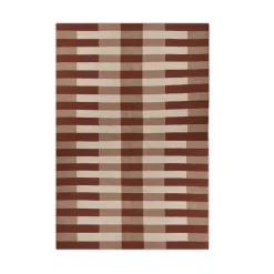 Ullmatta Mönster 170x240cm Offwhite/Rost