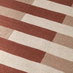 Ullmatta Mönster 170x240cm Offwhite/Rost