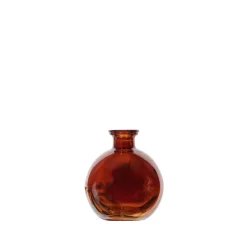 Vas Stickling Rund 10x8,8cm Amber