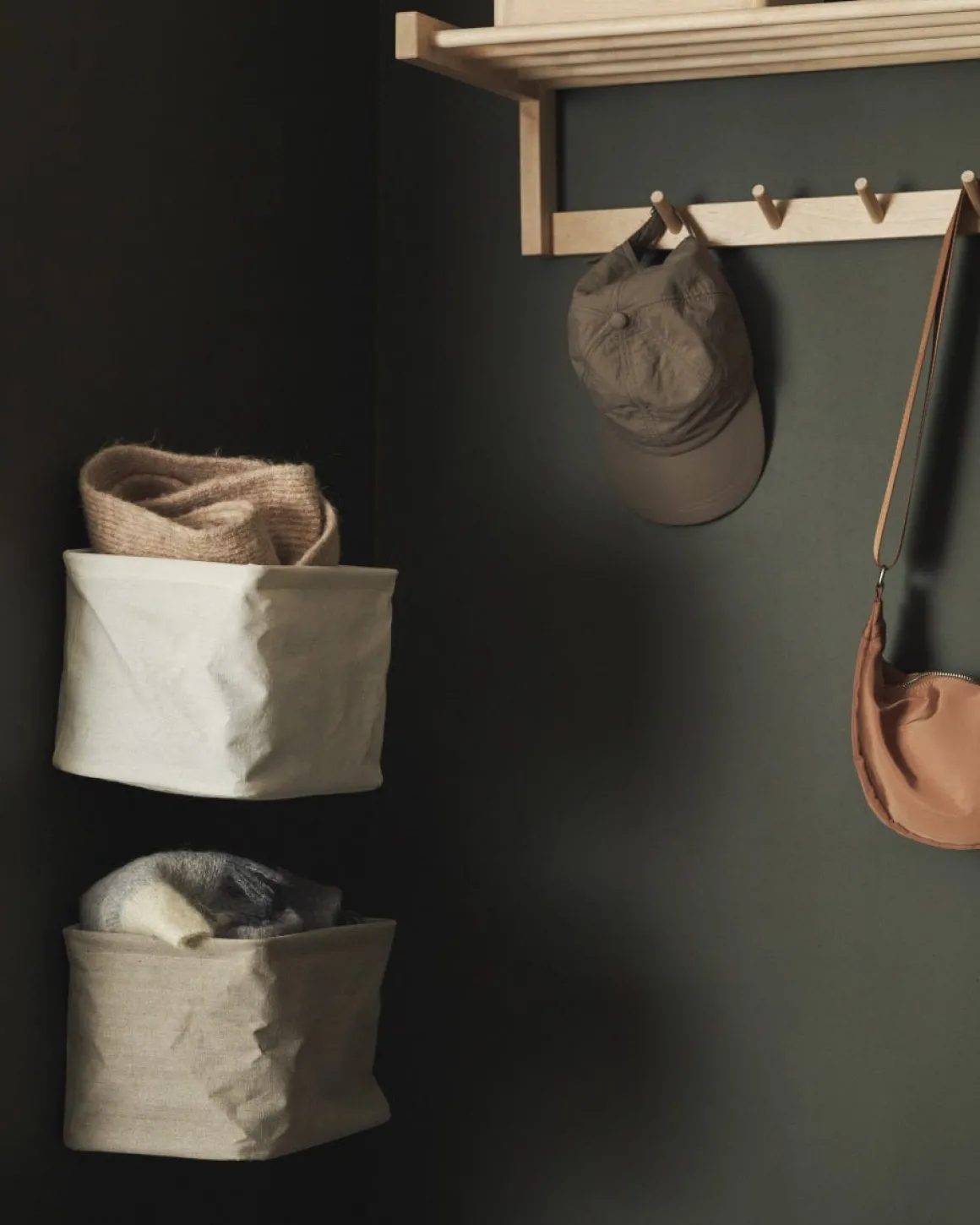 Väggkorg Hopvikbar 18x27cm Beige