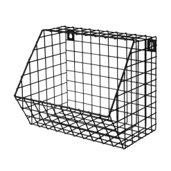 Väggkorg Rutnät 22x30cm Svart