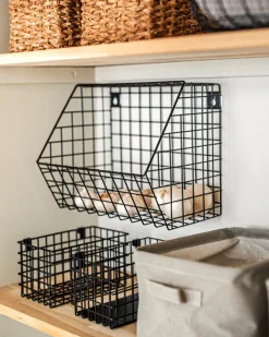 Väggkorg Rutnät 22x30cm Svart